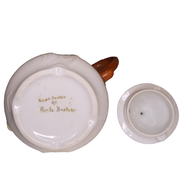 Vintage Hand Painted Yellow Roses Tea Set - Tea Pot, Creamer, Sugar Bowl… - Picture 8 of 16